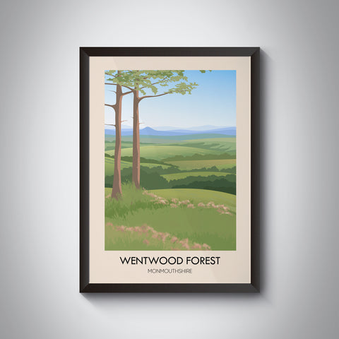 Wentwood Forest Monmouthshire Travel Poster