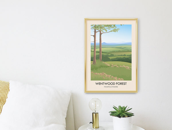 Wentwood Forest Monmouthshire Travel Poster