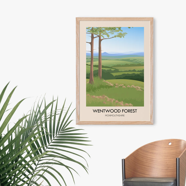 Wentwood Forest Monmouthshire Travel Poster