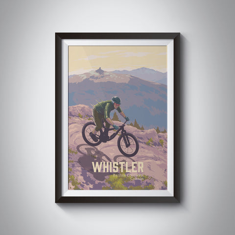 Whistler Canada Mountain Biking Travel Poster