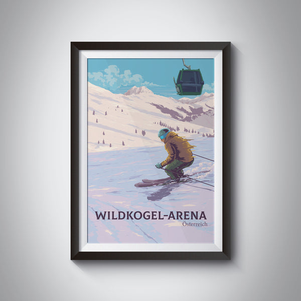Wildkogel Ski Resort Travel Poster