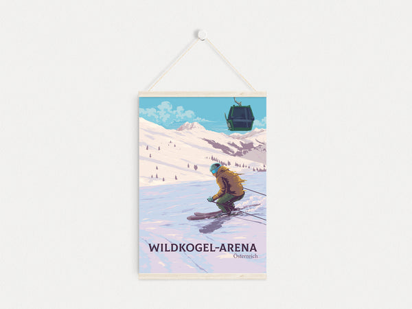 Wildkogel Ski Resort Travel Poster