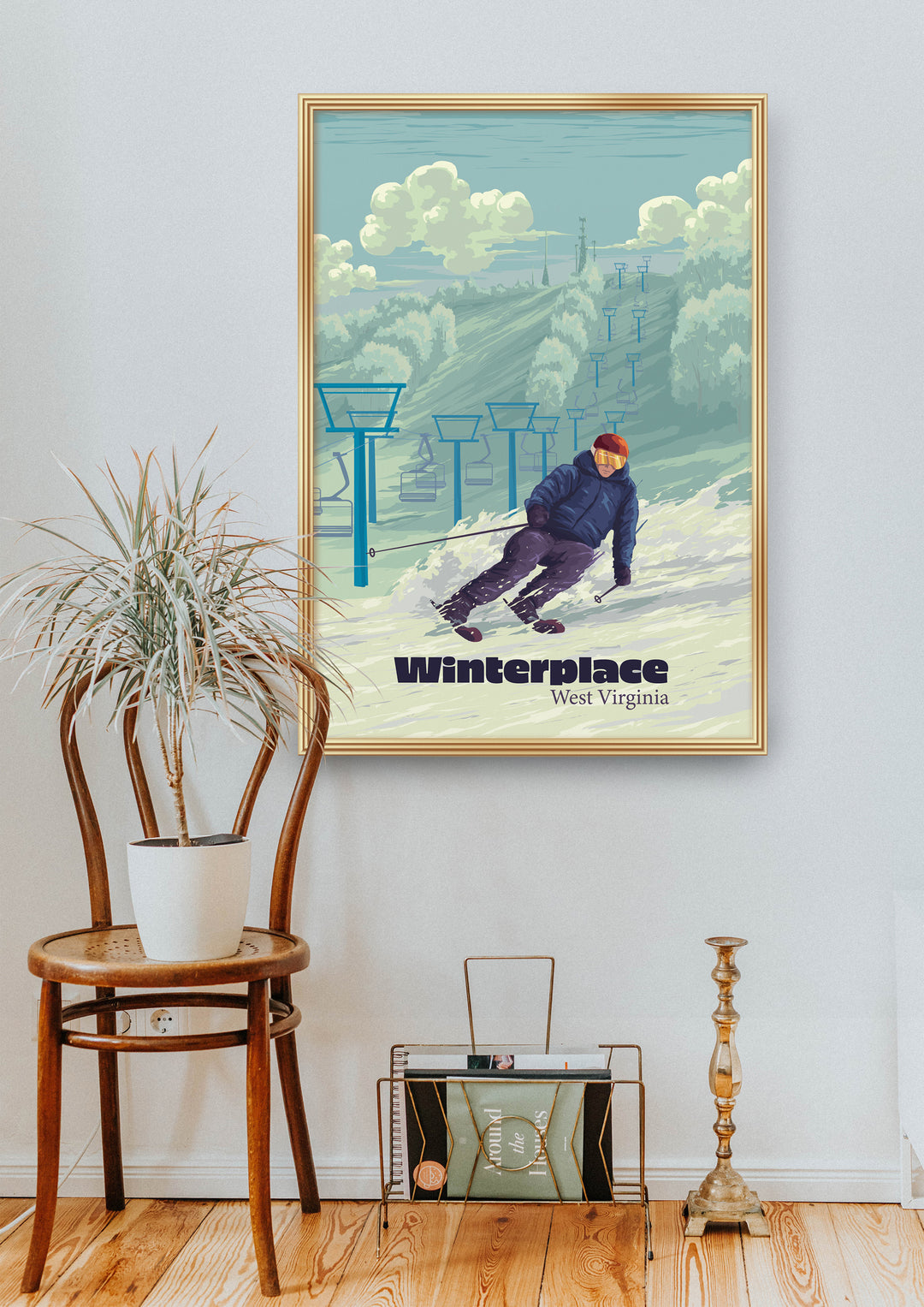 Winterplace West Virginia Ski Resort Travel Poster