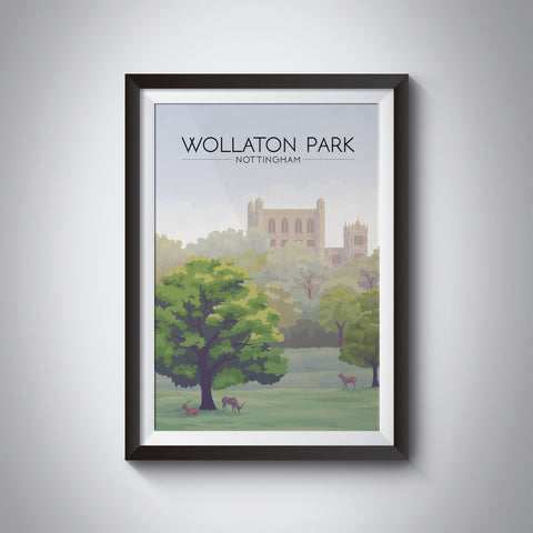 Wollaton Park Nottingham Travel Poster