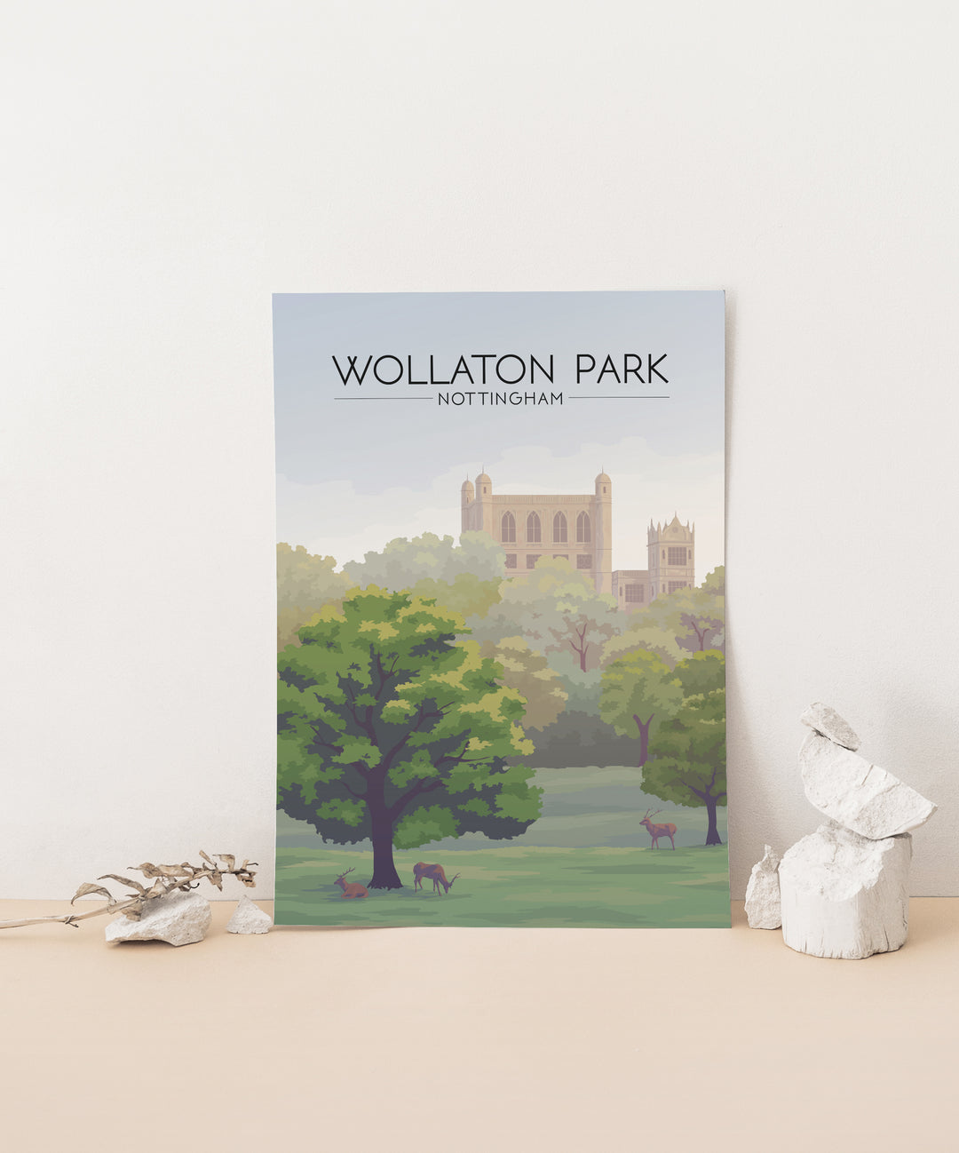 Wollaton Park Nottingham Travel Poster