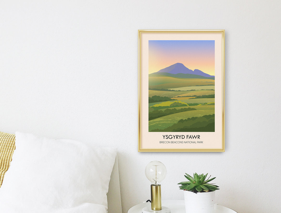 Ysgyryd Fawr Brecon Beacons National Park Wales Travel Poster