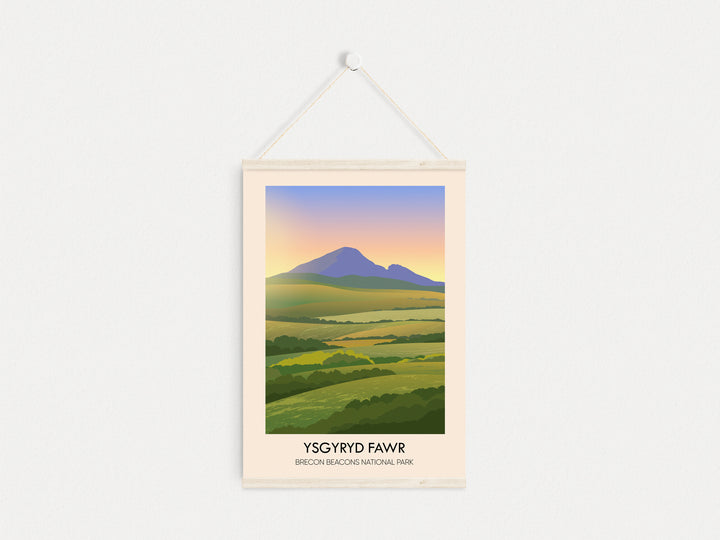 Ysgyryd Fawr Brecon Beacons National Park Wales Travel Poster