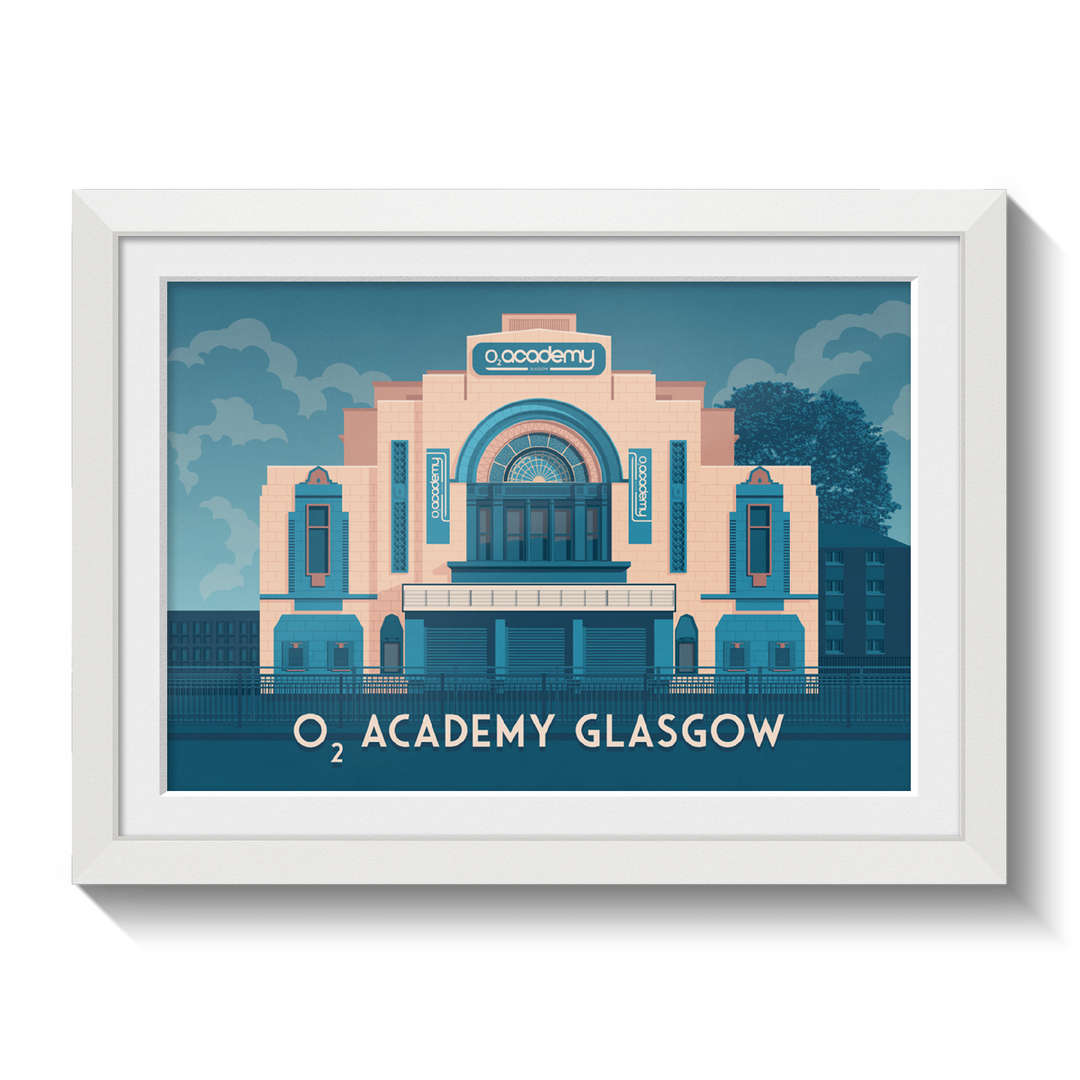 O2 Academy Glasgow Scotland Travel Poster – Bucket List Prints