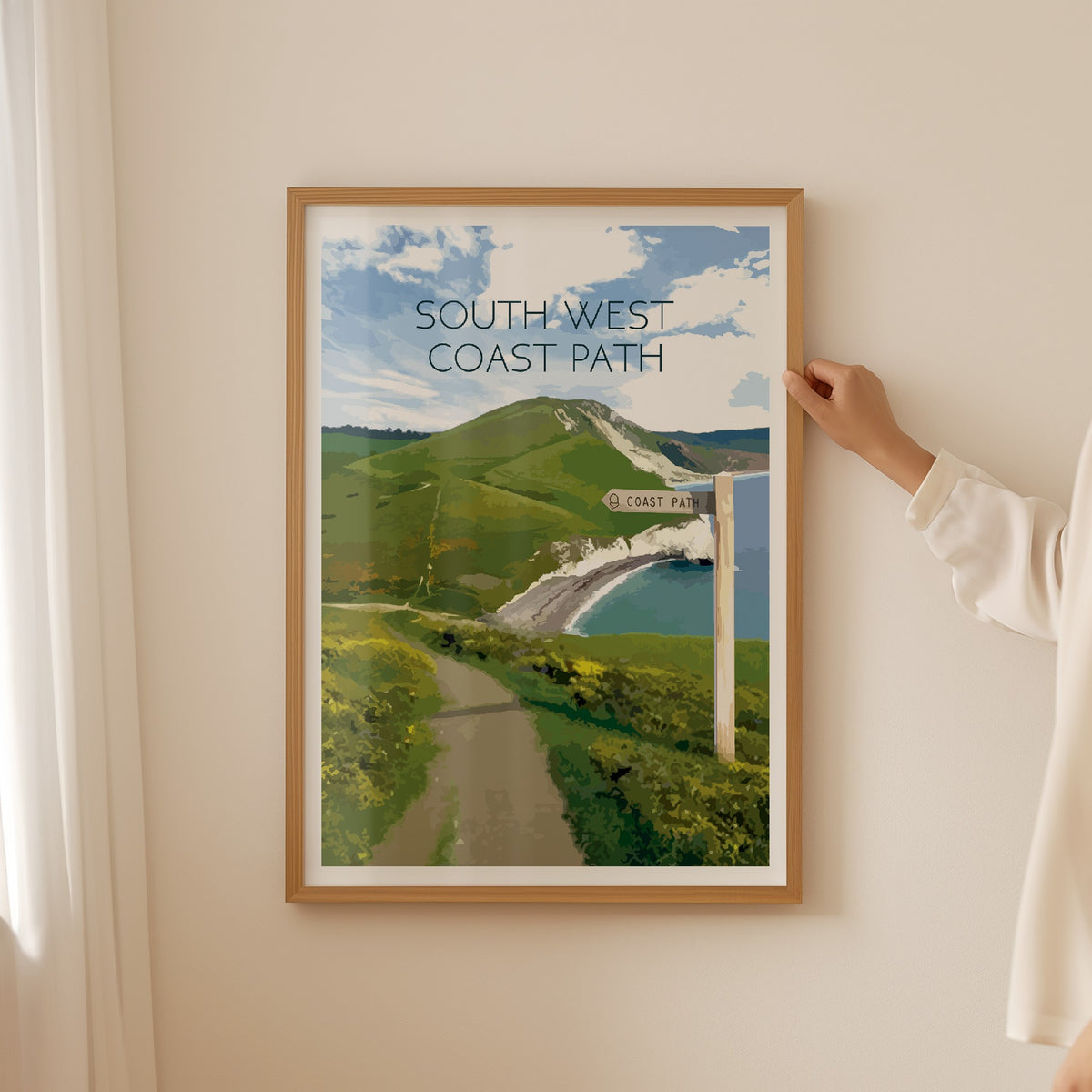 Path Advert South West Coast Path National Trail Travel Poster – Bucket List Prints
