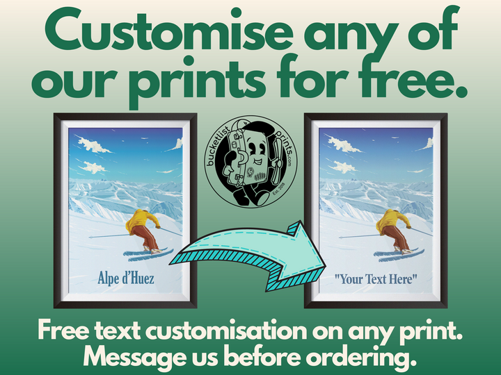 Big Sky Montana Snowboarding Travel Poster