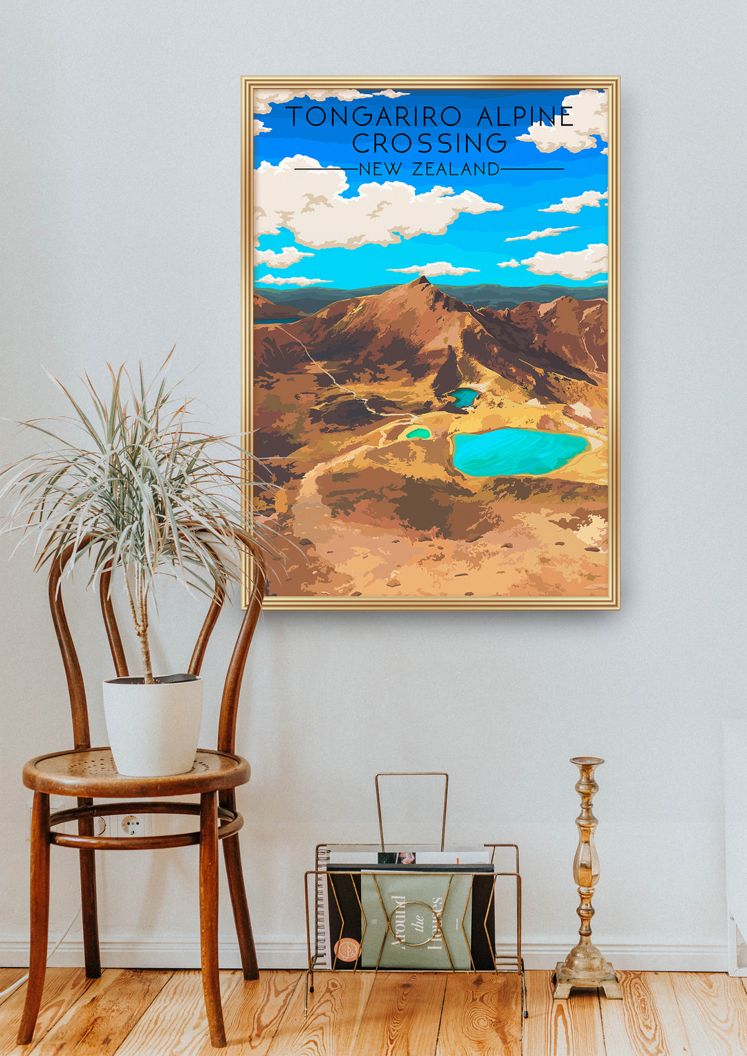 Tongariro Alpine Crossing New Zealand Travel Poster