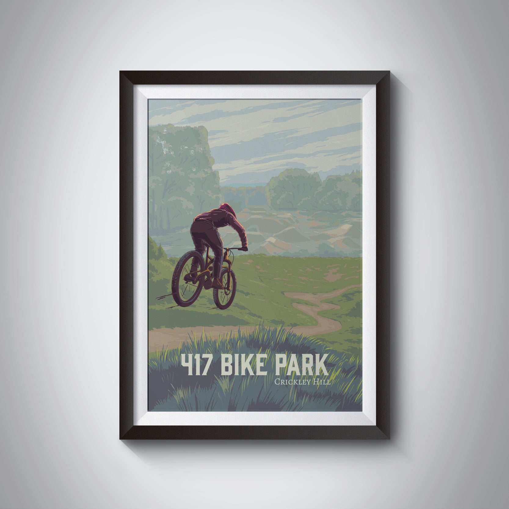 417 Bike Park Mountain Biking Travel Poster