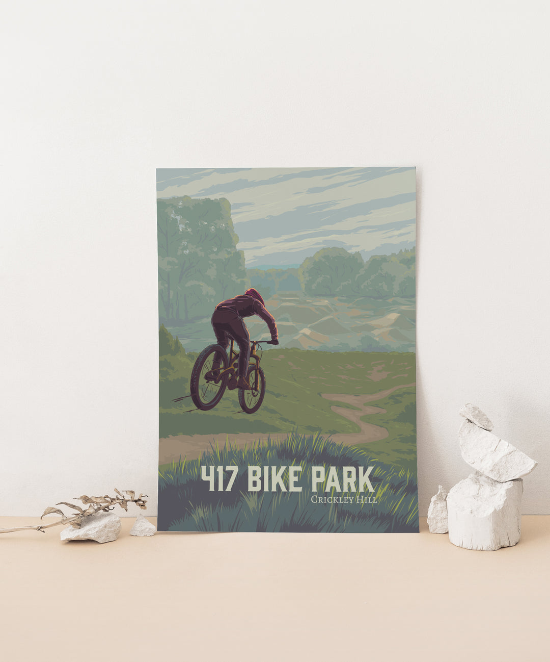 417 Bike Park Mountain Biking Travel Poster