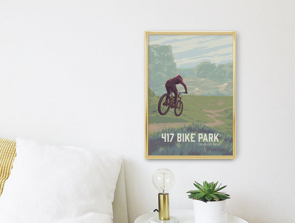 417 Bike Park Mountain Biking Travel Poster