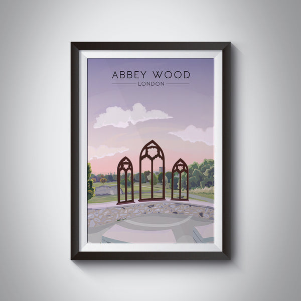 Abbey Wood London Travel Poster