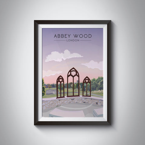 Abbey Wood London Travel Poster