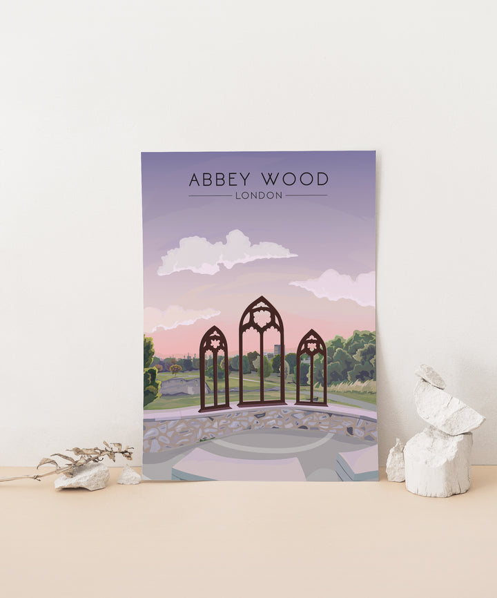 Abbey Wood London Travel Poster