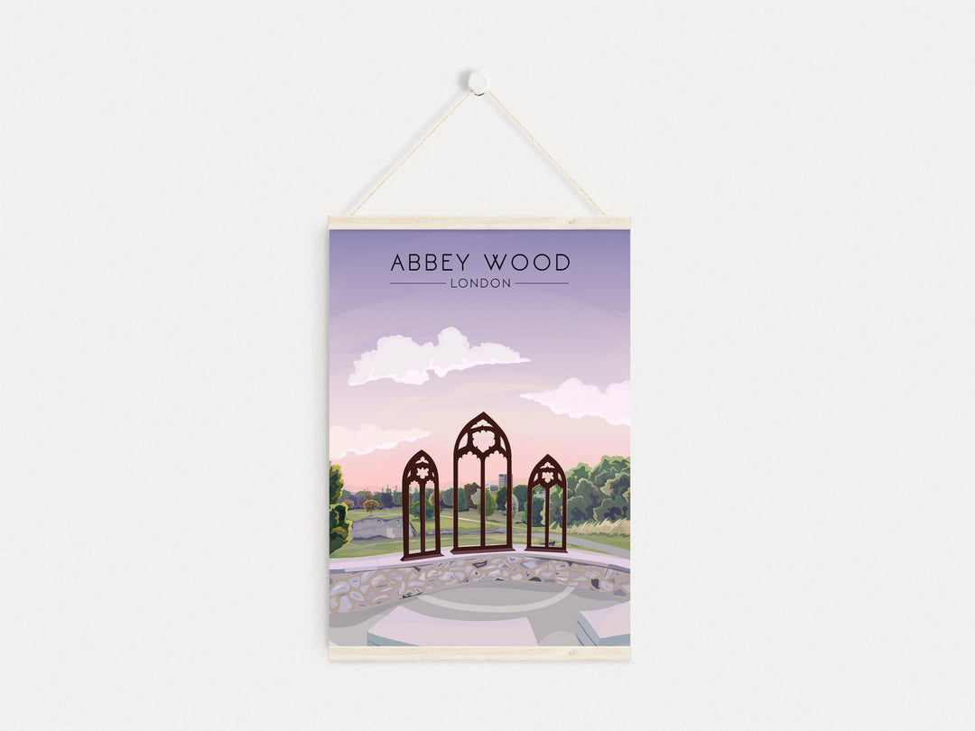 Abbey Wood London Travel Poster