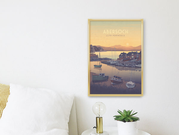 Abersoch Wales Seaside Travel Poster