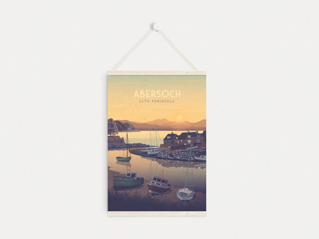 Abersoch Wales Seaside Travel Poster