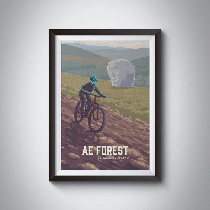 Ae Forest Mountain Biking Travel Poster