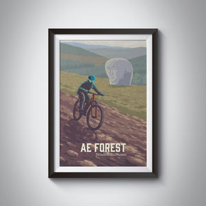 Ae Forest Mountain Biking Travel Poster