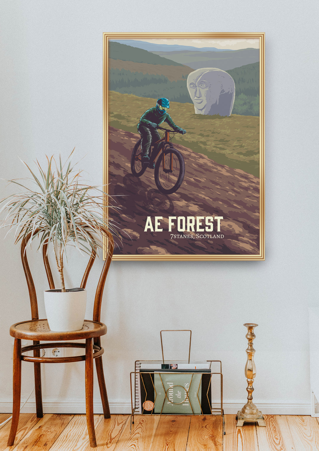 Ae Forest Mountain Biking Travel Poster