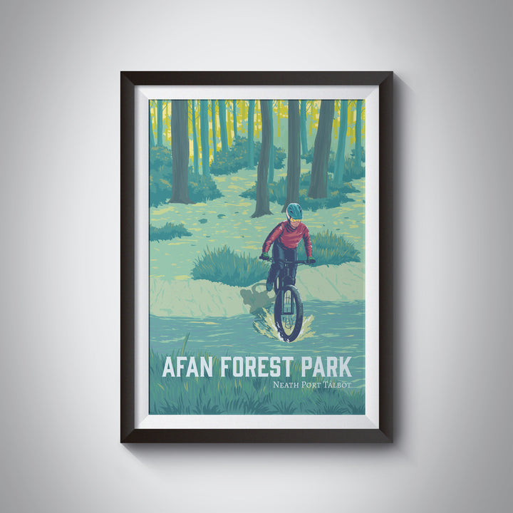 Afan Forest Park Mountain Biking Travel Poster