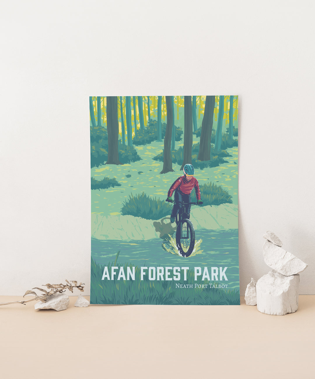 Afan Forest Park Mountain Biking Travel Poster