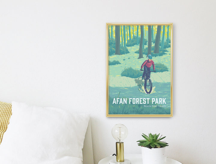 Afan Forest Park Mountain Biking Travel Poster