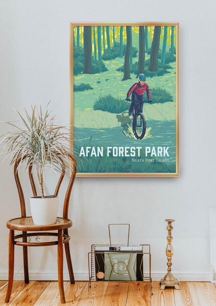 Afan Forest Park Mountain Biking Travel Poster