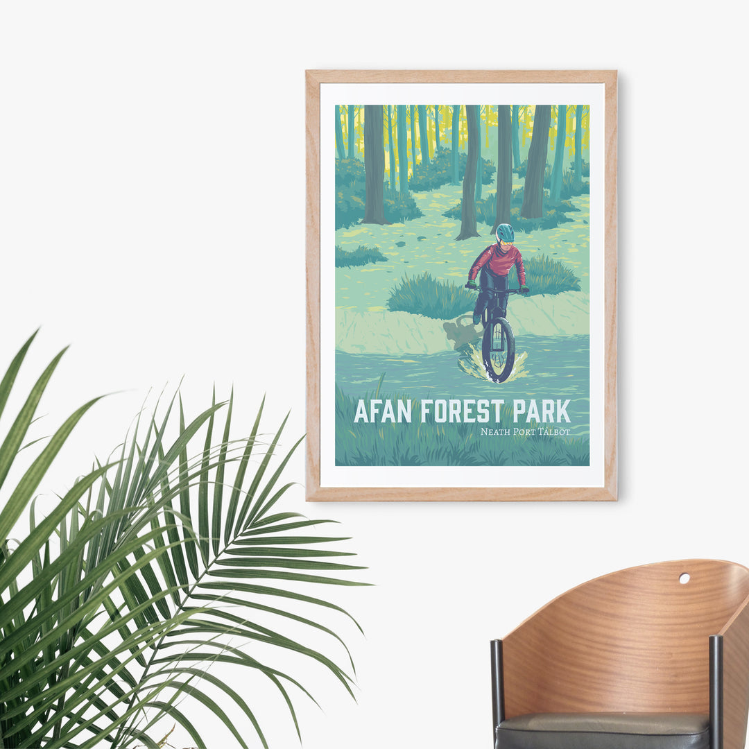 Afan Forest Park Mountain Biking Travel Poster