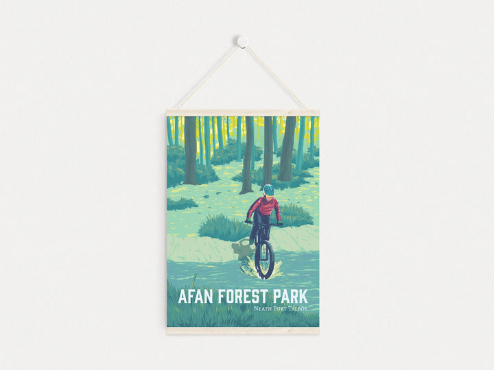 Afan Forest Park Mountain Biking Travel Poster