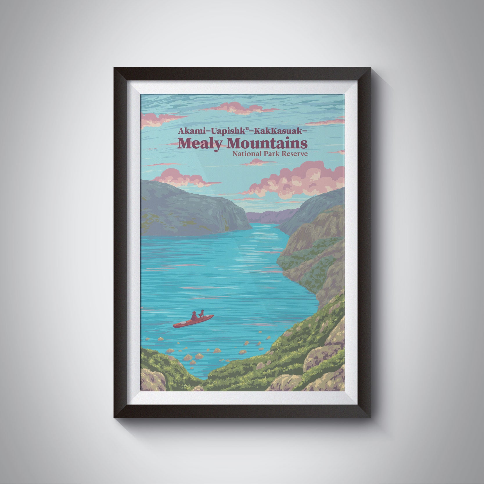 Mealy Mountains National Park Reserve Canada Travel Poster
