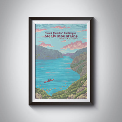 Mealy Mountains National Park Reserve Canada Travel Poster