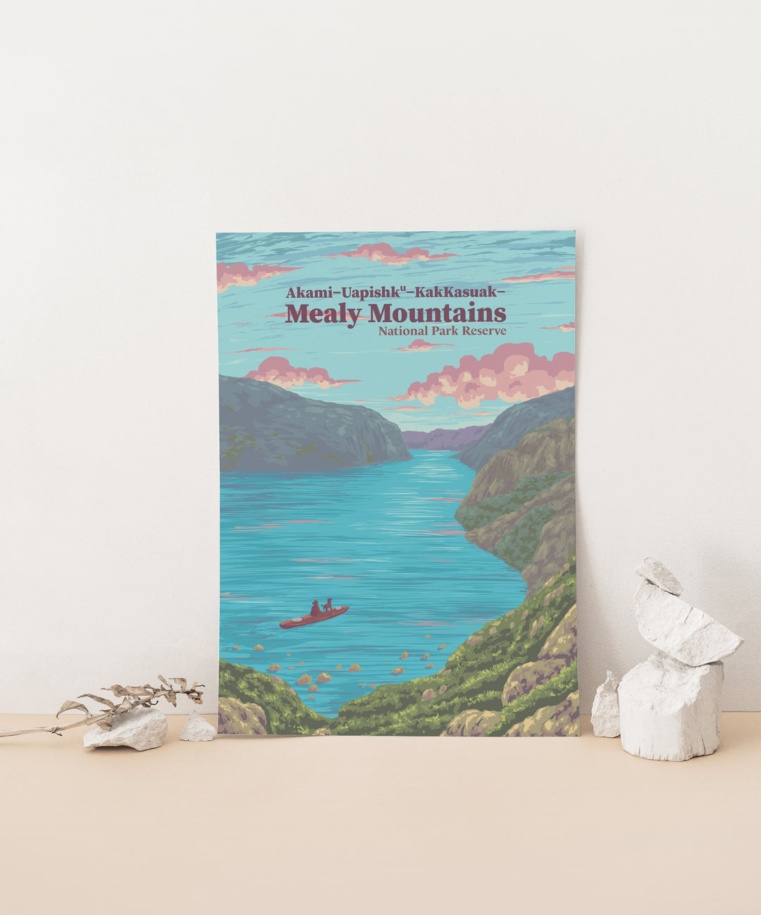 Mealy Mountains National Park Reserve Canada Travel Poster