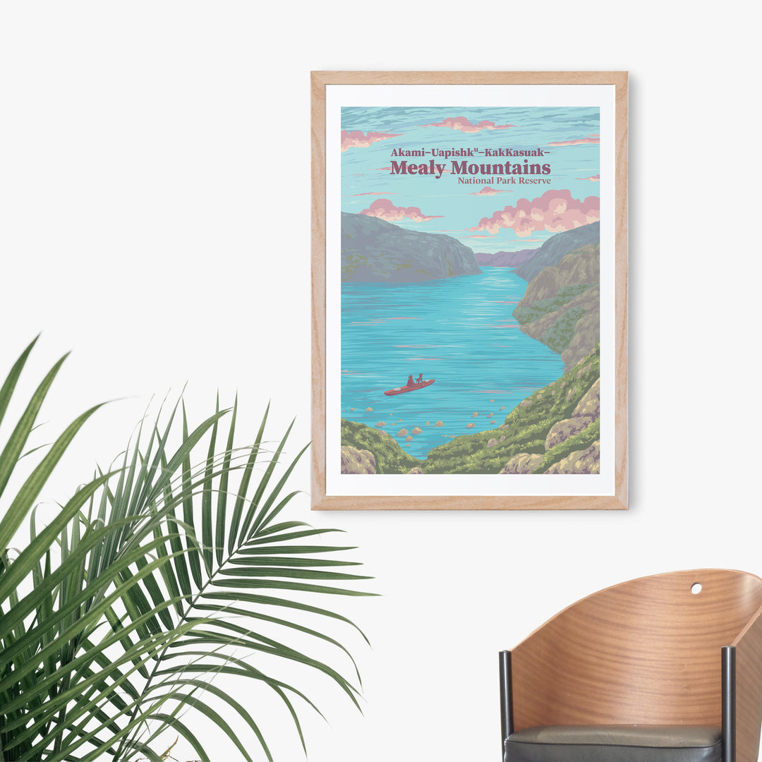 Mealy Mountains National Park Reserve Canada Travel Poster