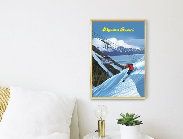Alyeska Ski Resort Travel Poster