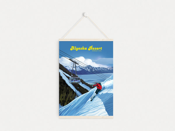 Alyeska Ski Resort Travel Poster