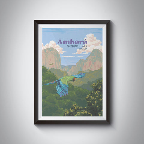Amboro National Park Travel Poster
