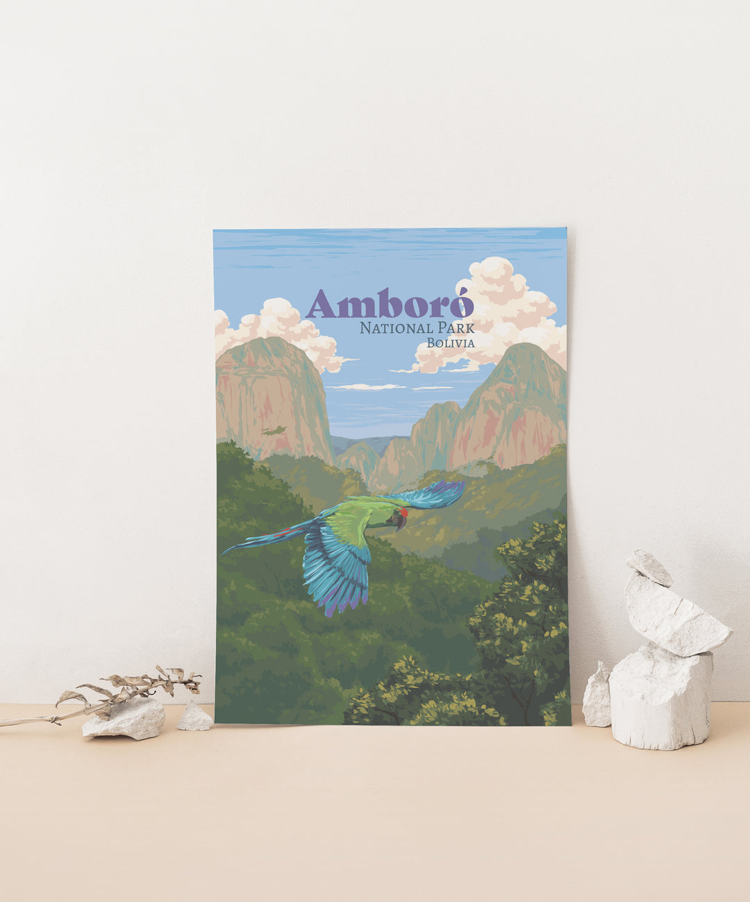 Amboro National Park Travel Poster