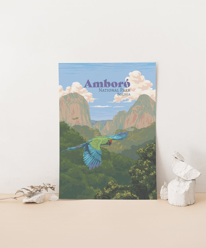 Amboro National Park Travel Poster