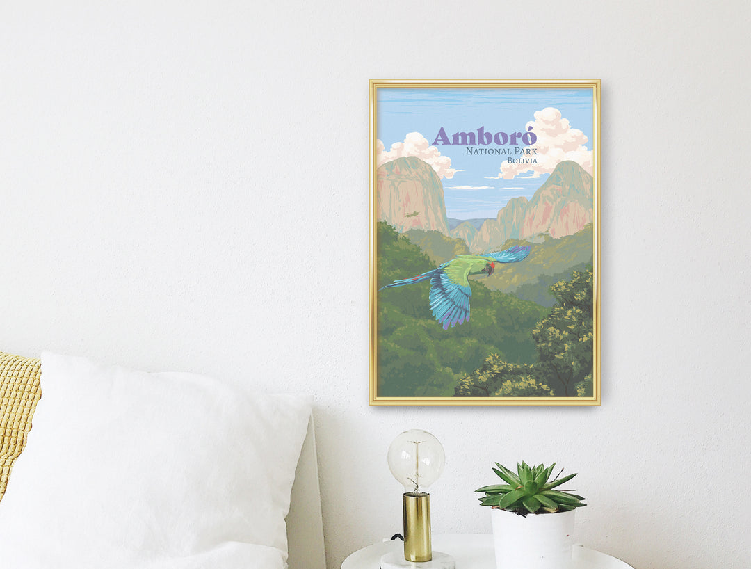 Amboro National Park Travel Poster