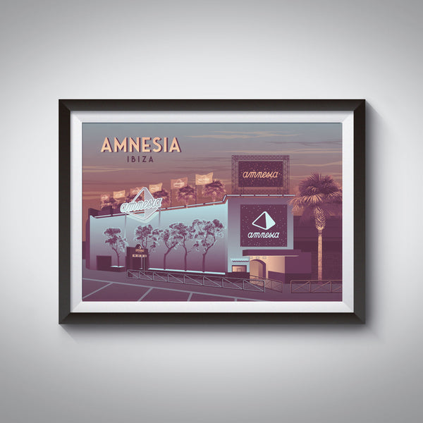 Amnesia Nightclub Ibiza Travel Poster