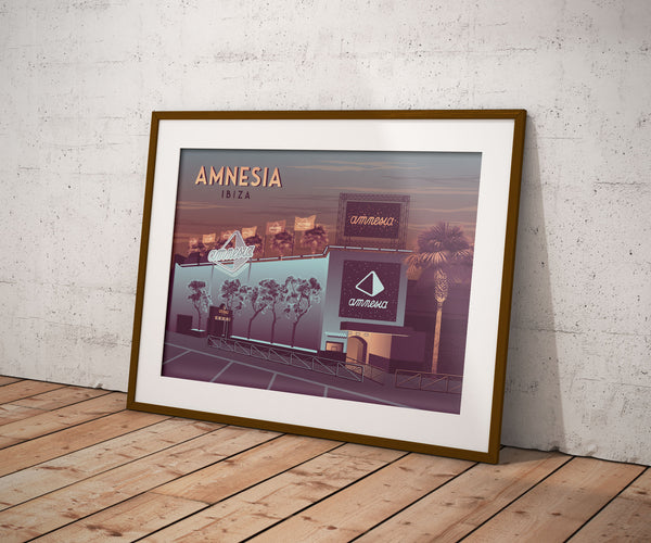 Amnesia Nightclub Ibiza Travel Poster