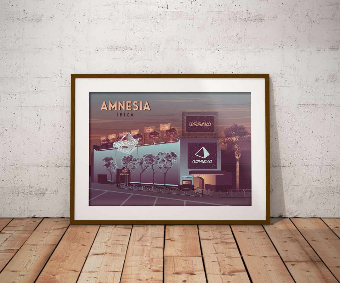 Amnesia Nightclub Ibiza Travel Poster