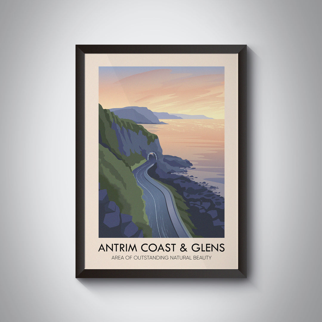 Antrim Coast And Glens AONB Travel Poster