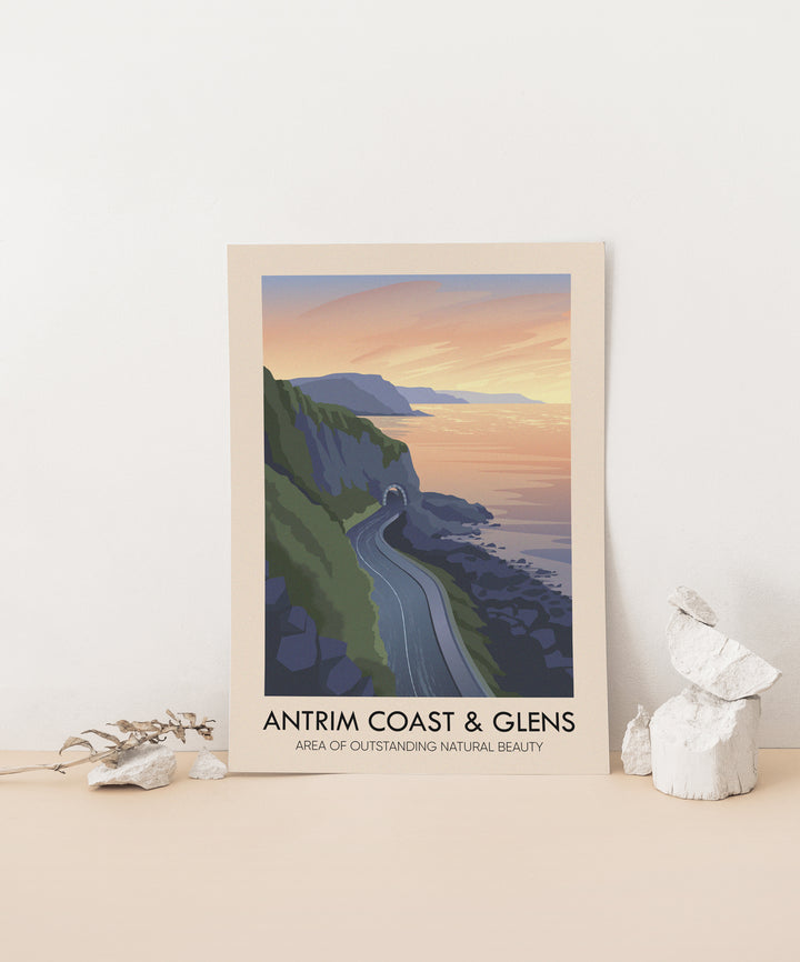 Antrim Coast And Glens AONB Travel Poster