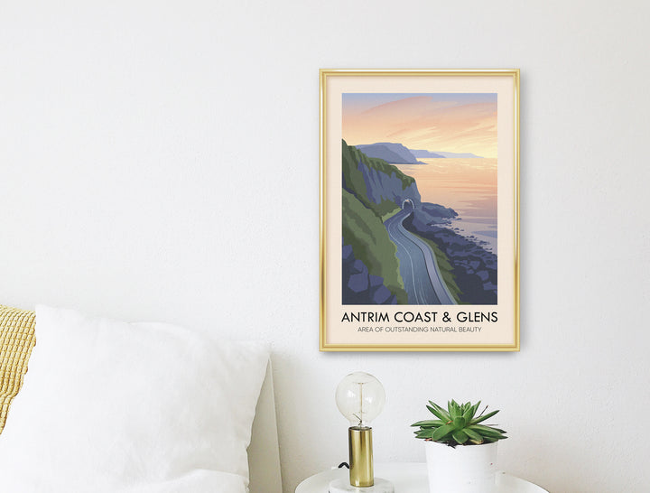 Antrim Coast And Glens AONB Travel Poster