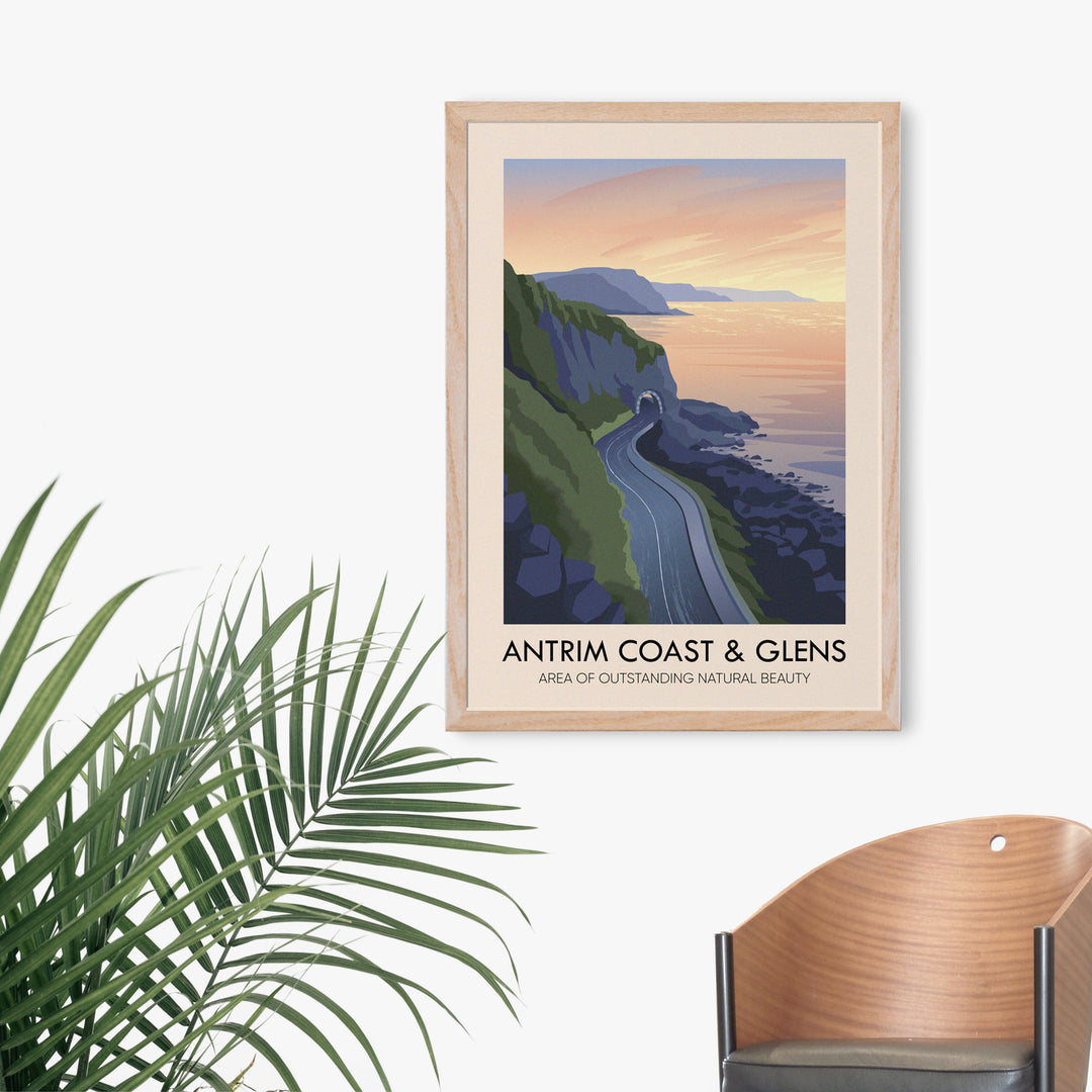 Antrim Coast And Glens AONB Travel Poster